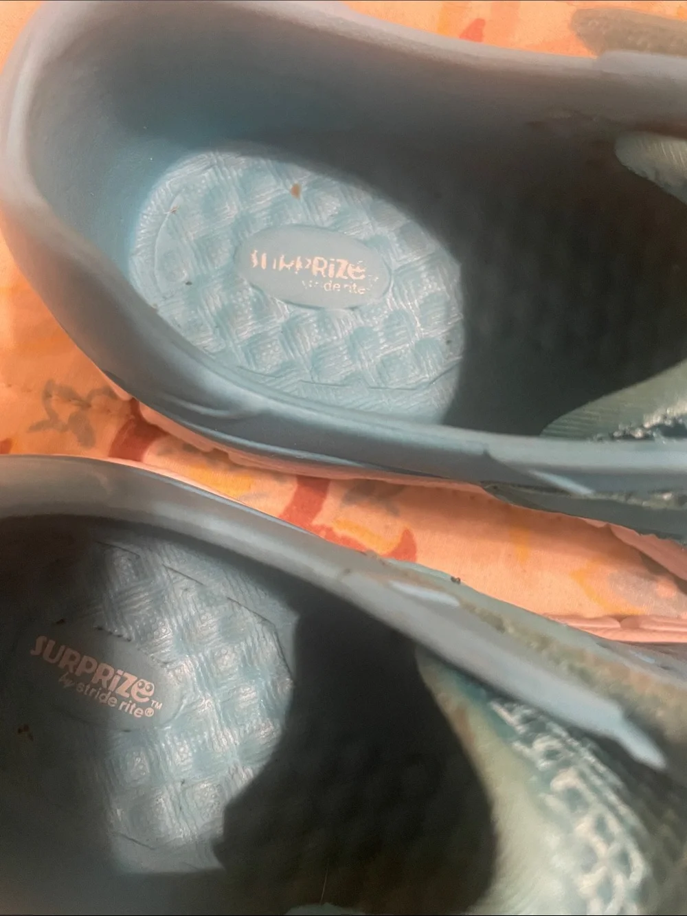 Surprize by Stride Rite Aqua Blue Kids Water Shoes with Hook-and-Loop Strap